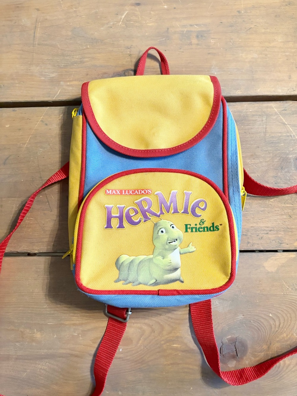 Rare Hermie & Friends Kids Yellow and Blue Bible Backpack